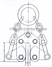 Chain Type Vertical Plate Lifting Clamp - Front View