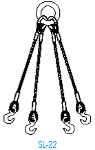 Four leg wire rope sling